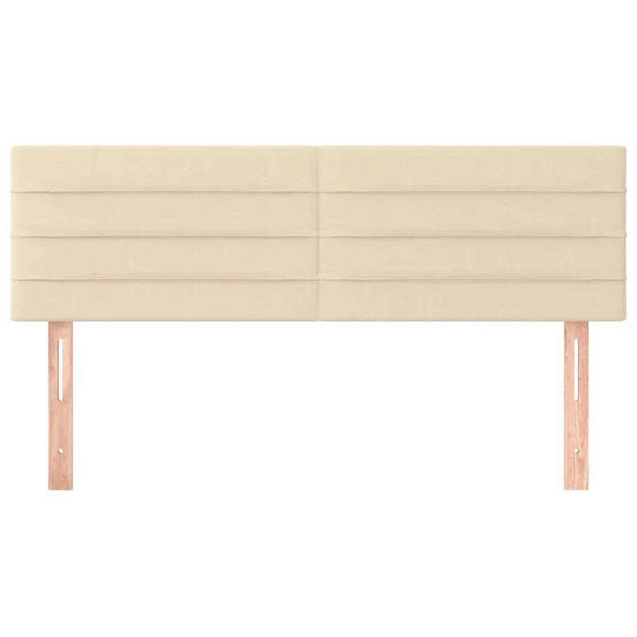 Têtes de lit Crème 144x5x78/88 cm Tissu - 3
