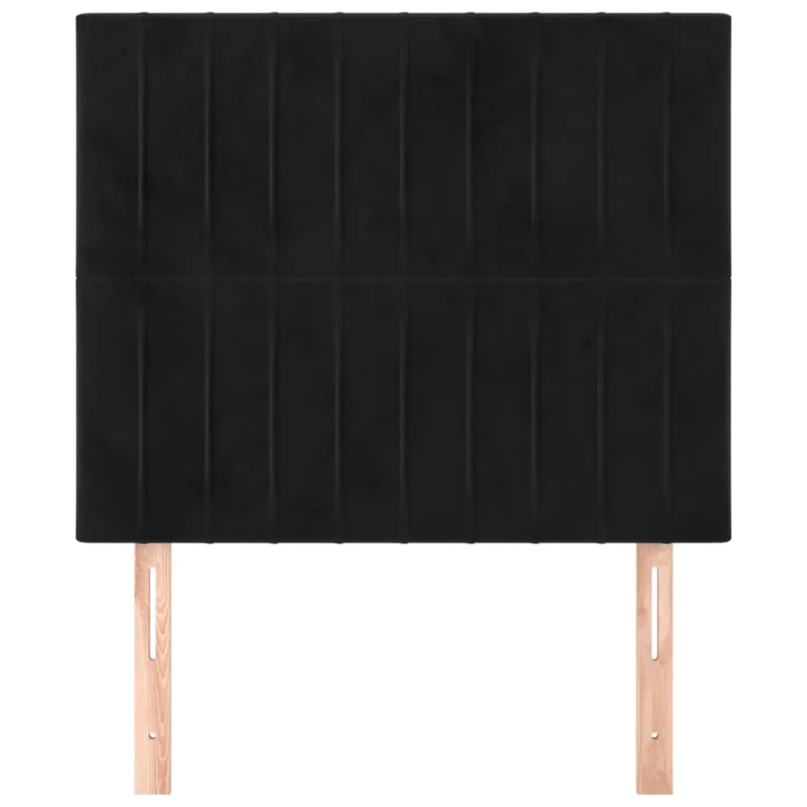 Tête de lit Noir 80x5x118/128 cm Velours - 3