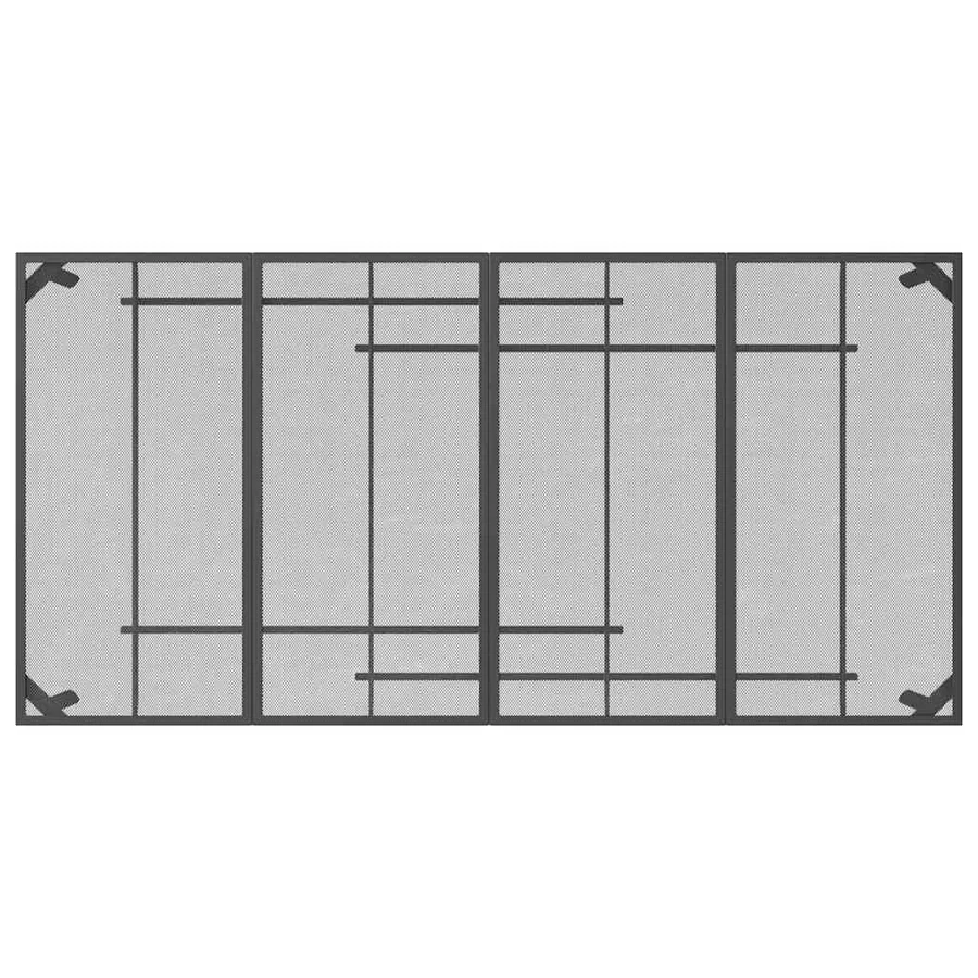 Ensemble à manger de jardin 9 pcs anthracite métal maille - 7