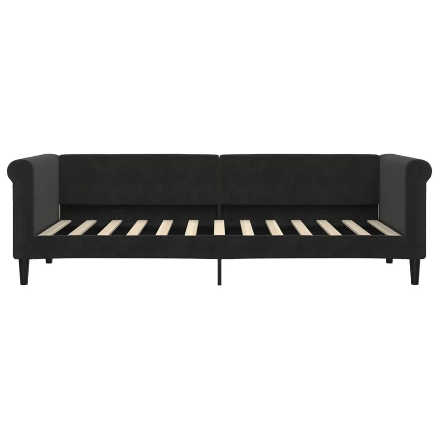 Lit de jour avec gigogne et tiroirs sans matelas noir 80x200 cm - 7