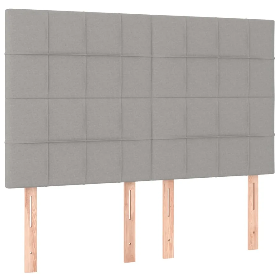 Sommier à lattes de lit et matelas et LED Gris clair 140x200 cm - 7