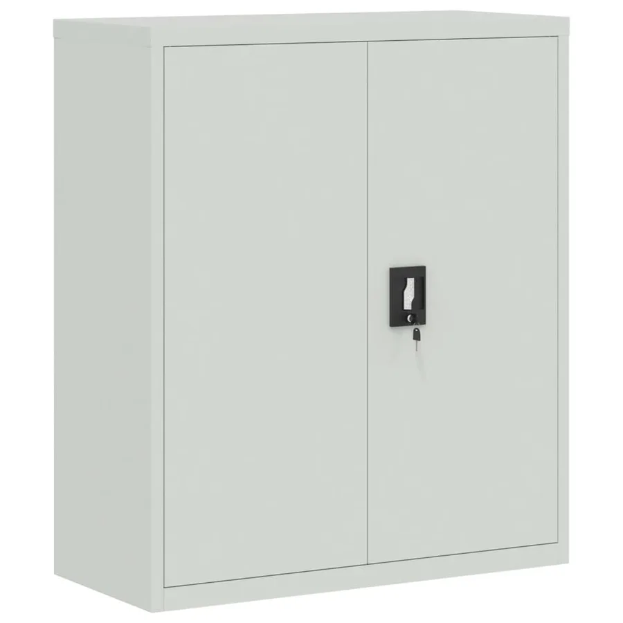 Classeur gris clair 90x40x105 cm acier - 2