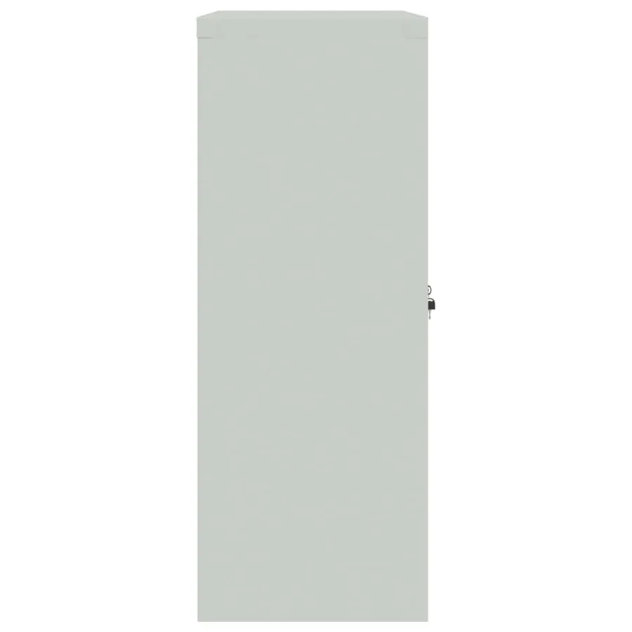 Classeur gris clair 90x40x105 cm acier - 5