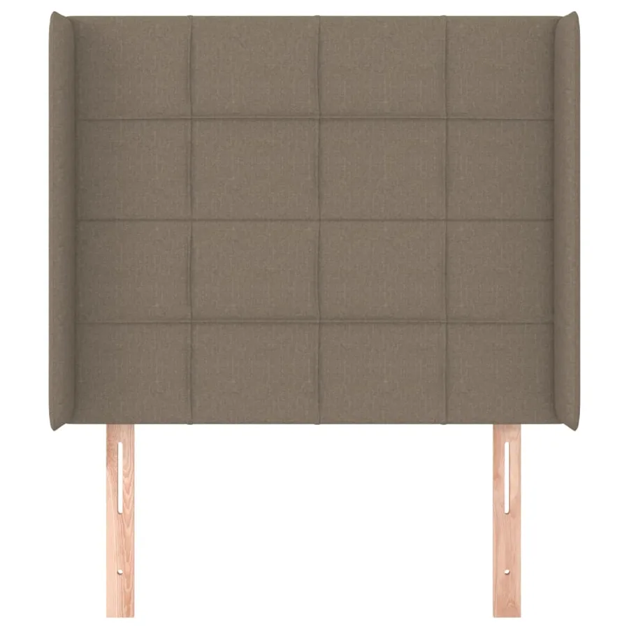 Tête de lit avec oreilles Taupe 93x16x118/128 cm Tissu - 3