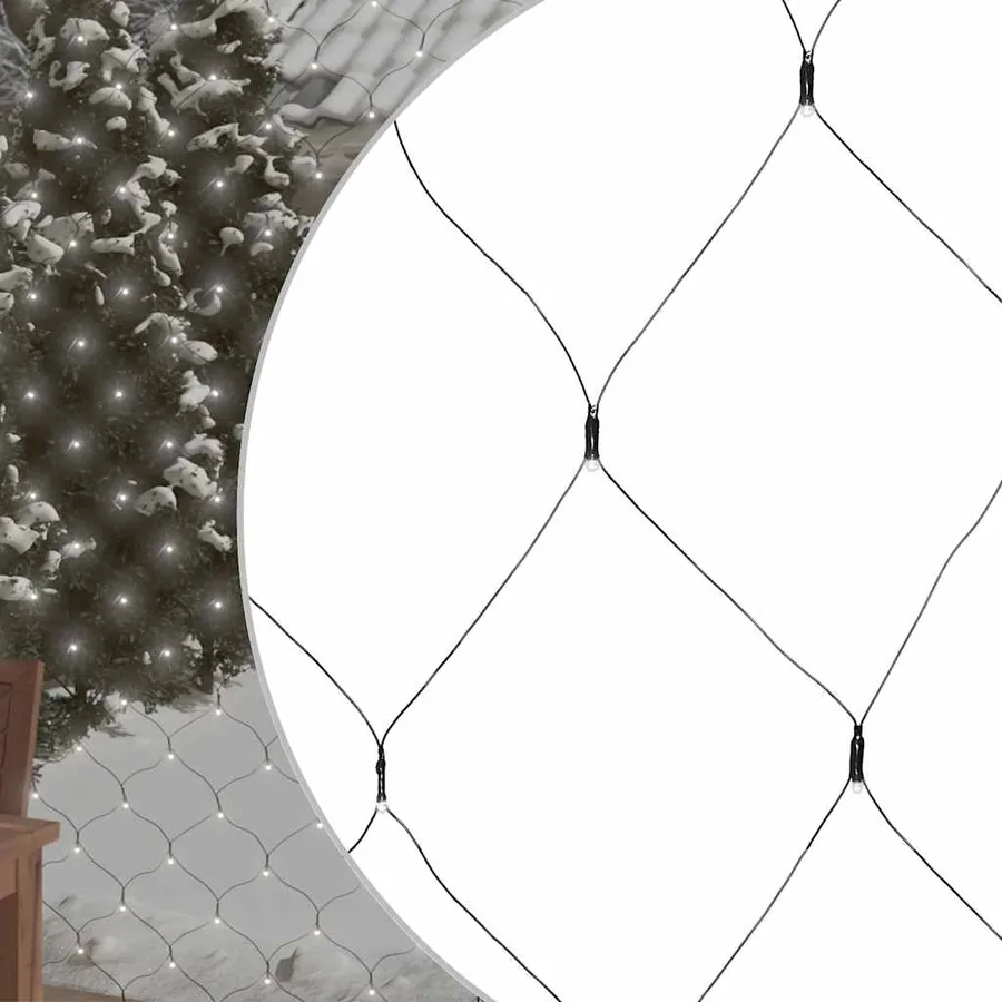 Filet lumineux blanc froid de Noël 3x3 m 306 LED Int/ext