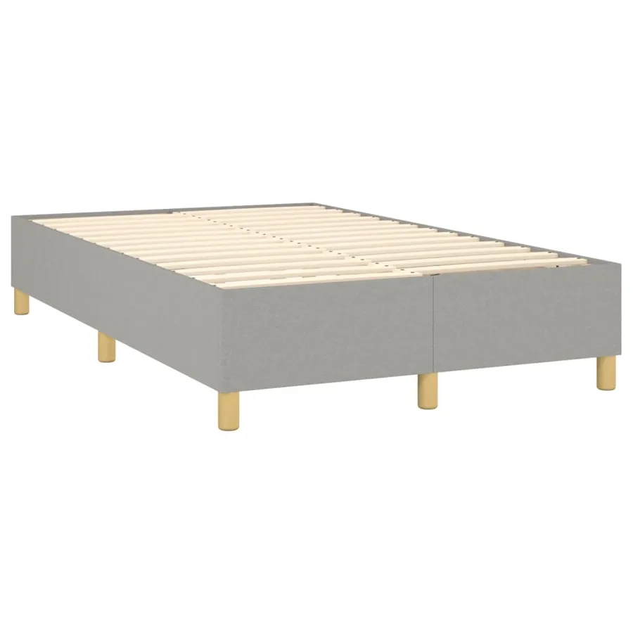 Sommier à lattes de lit avec matelas Gris clair 120x200cm Tissu - 4