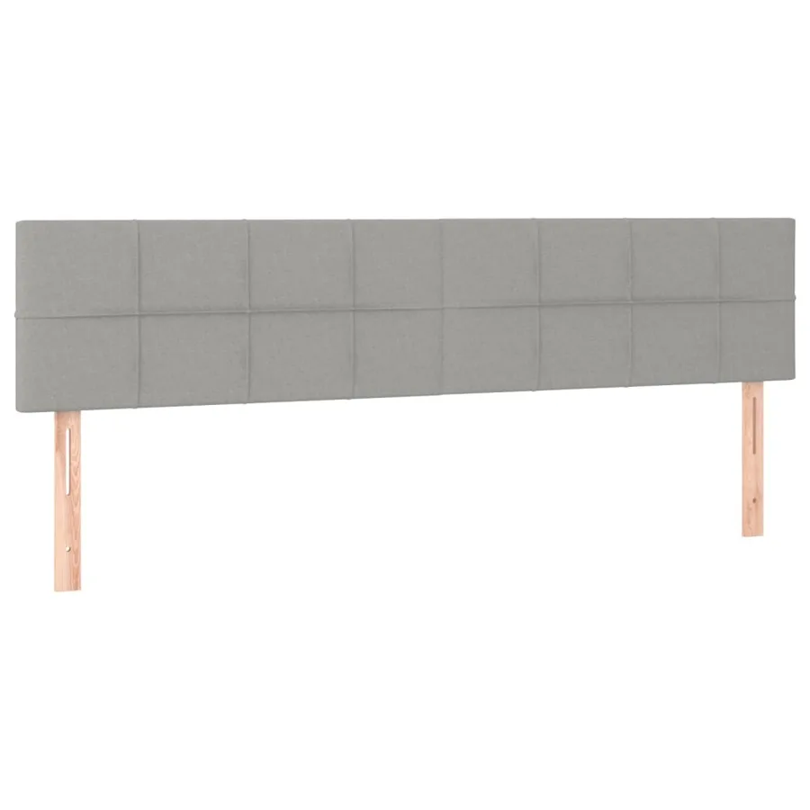 Sommier à lattes de lit avec matelas Gris clair 200x200cm Tissu - 6