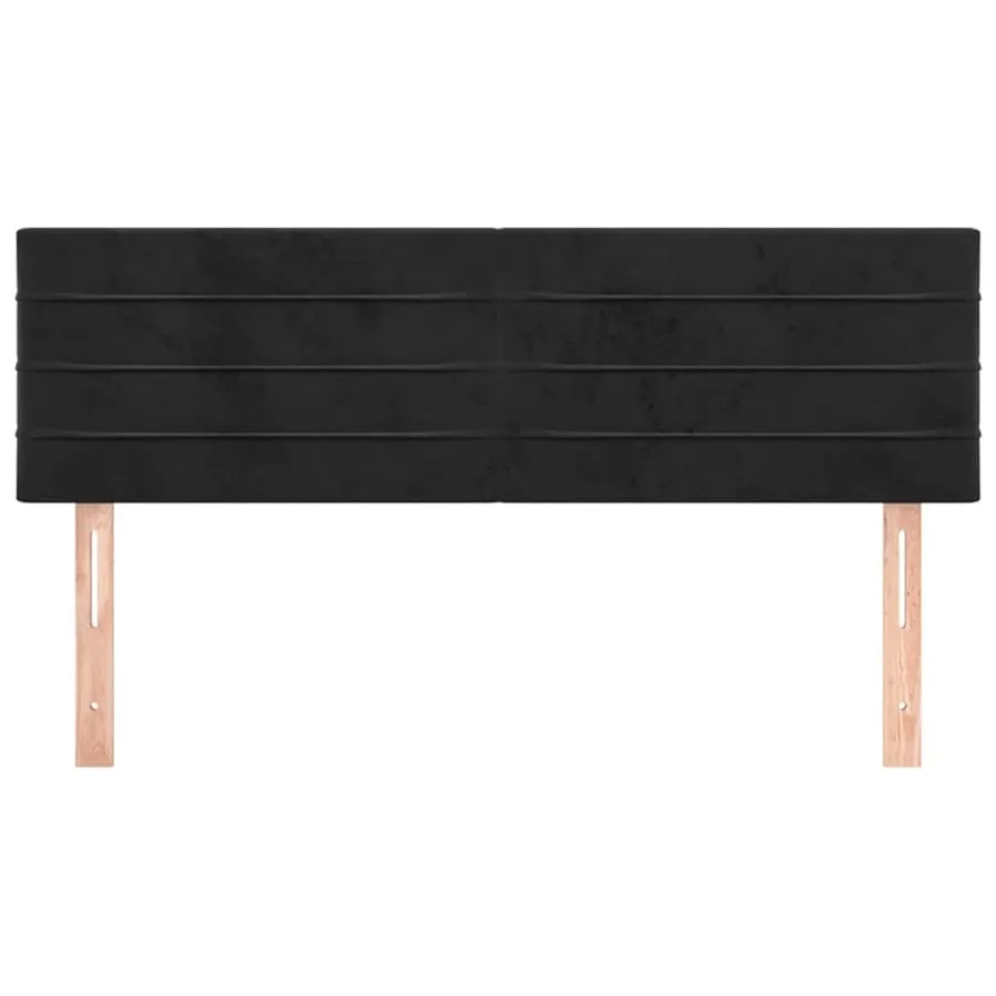 Têtes de lit Noir 144 x 5 x 78/88 cm Velours - 3