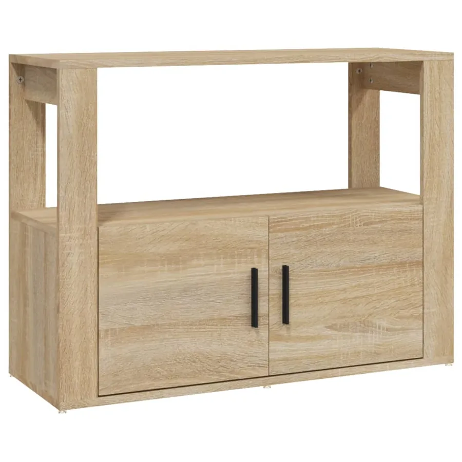Buffet Chêne sonoma 80x30x60 cm Bois d'ingénierie - 2