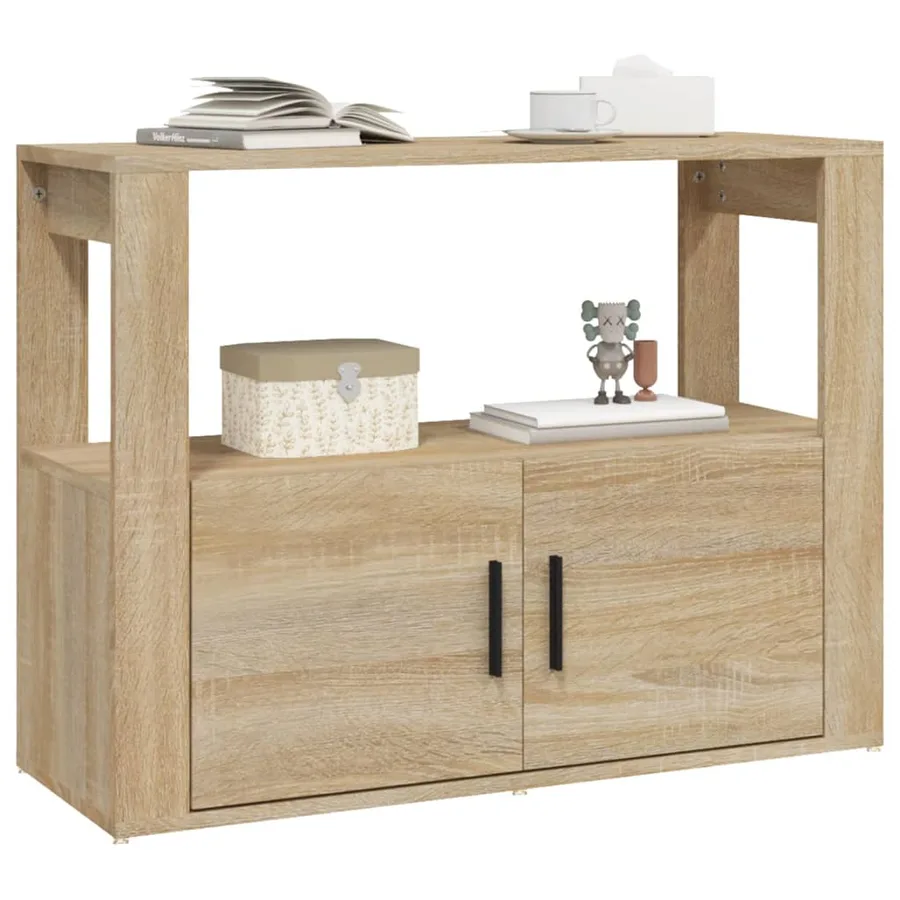 Buffet Chêne sonoma 80x30x60 cm Bois d'ingénierie - 4