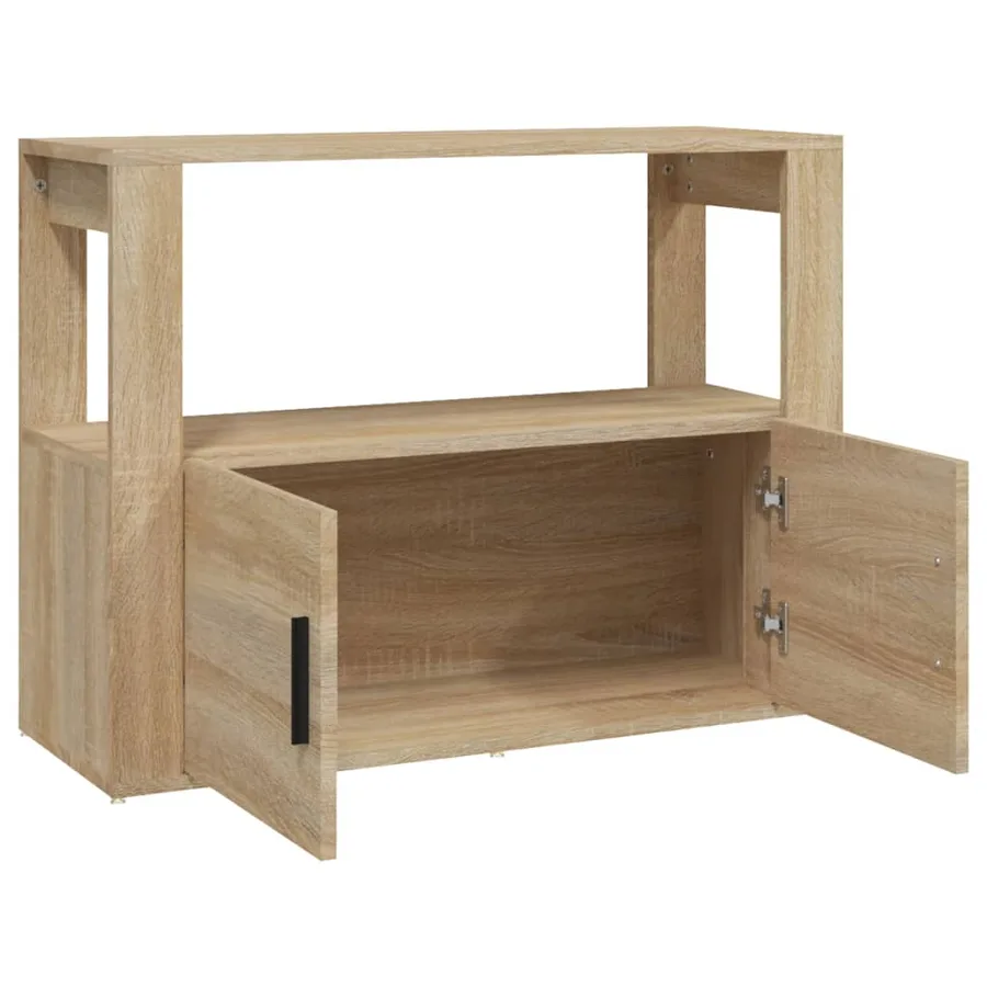 Buffet Chêne sonoma 80x30x60 cm Bois d'ingénierie - 7