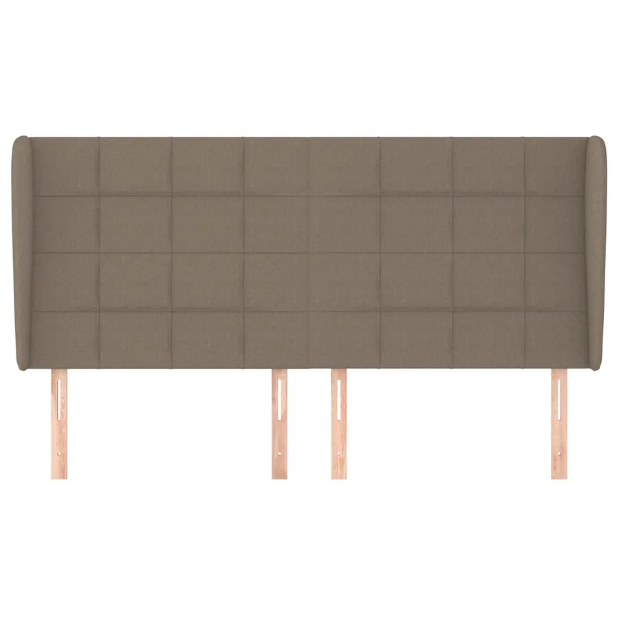 Tête de lit avec oreilles Taupe 203x23x118/128 cm Tissu - 3