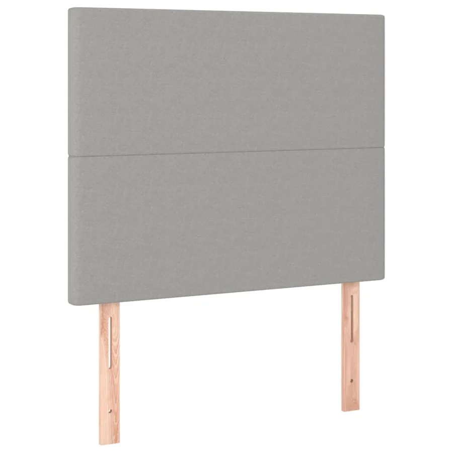 Sommier à lattes de lit avec matelas et LED Gris clair 90x200cm - 7