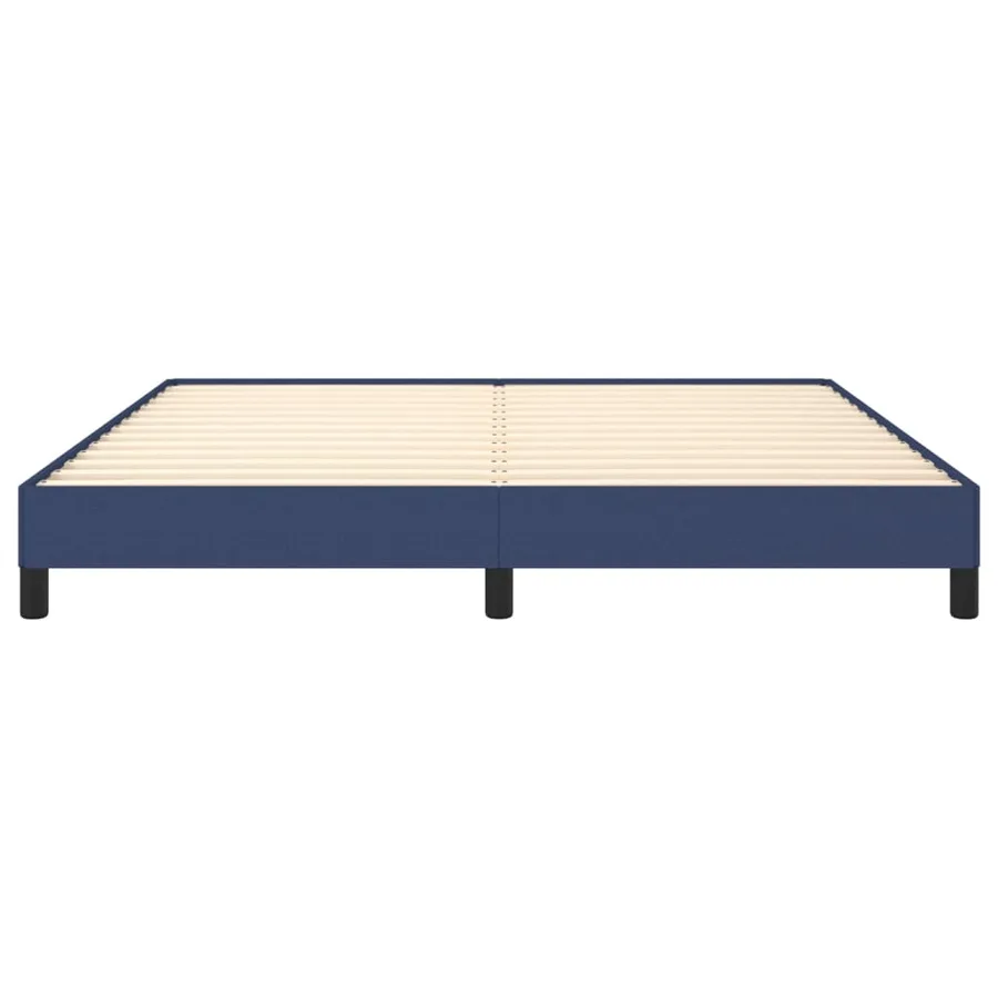 Cadre de lit sans matelas bleu 160x200 cm tissu - 5