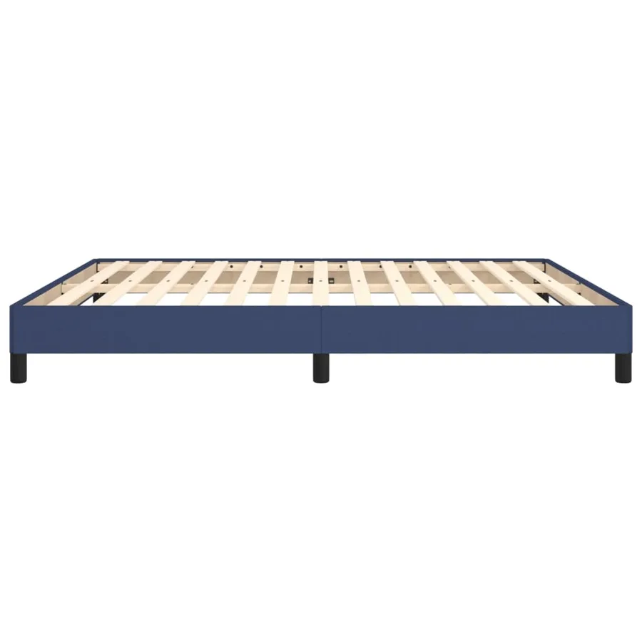 Cadre de lit sans matelas bleu 160x200 cm tissu - 6