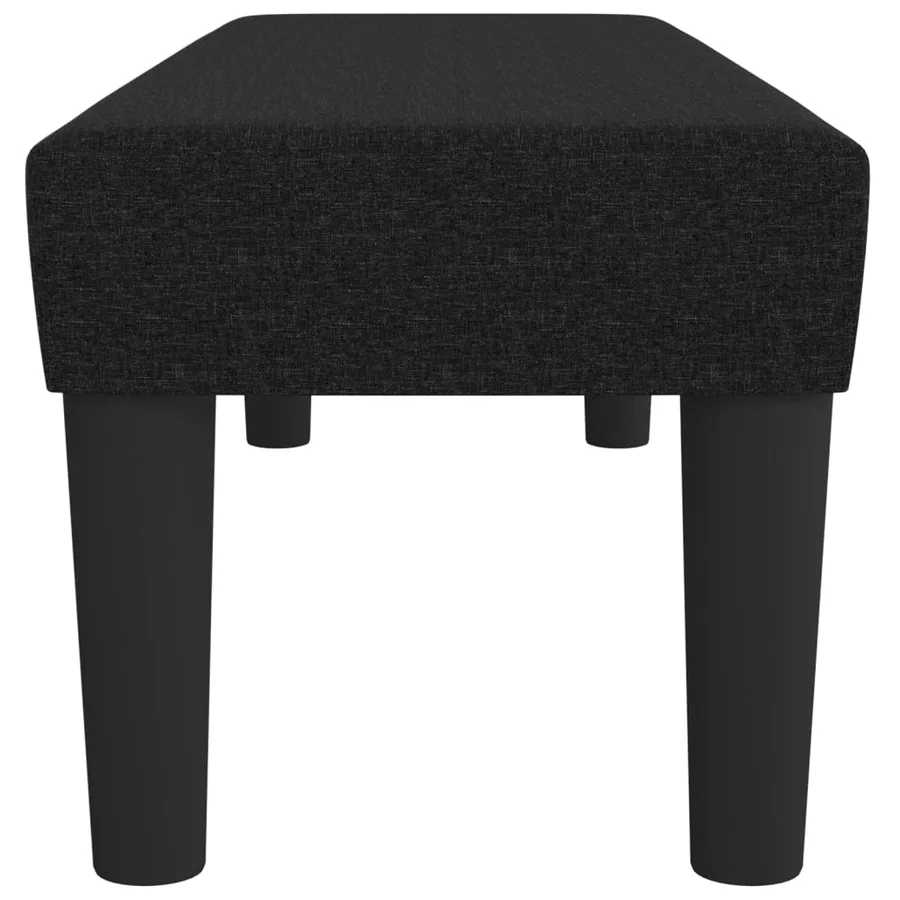 Banc Noir 100x30x30 cm Tissu - 4