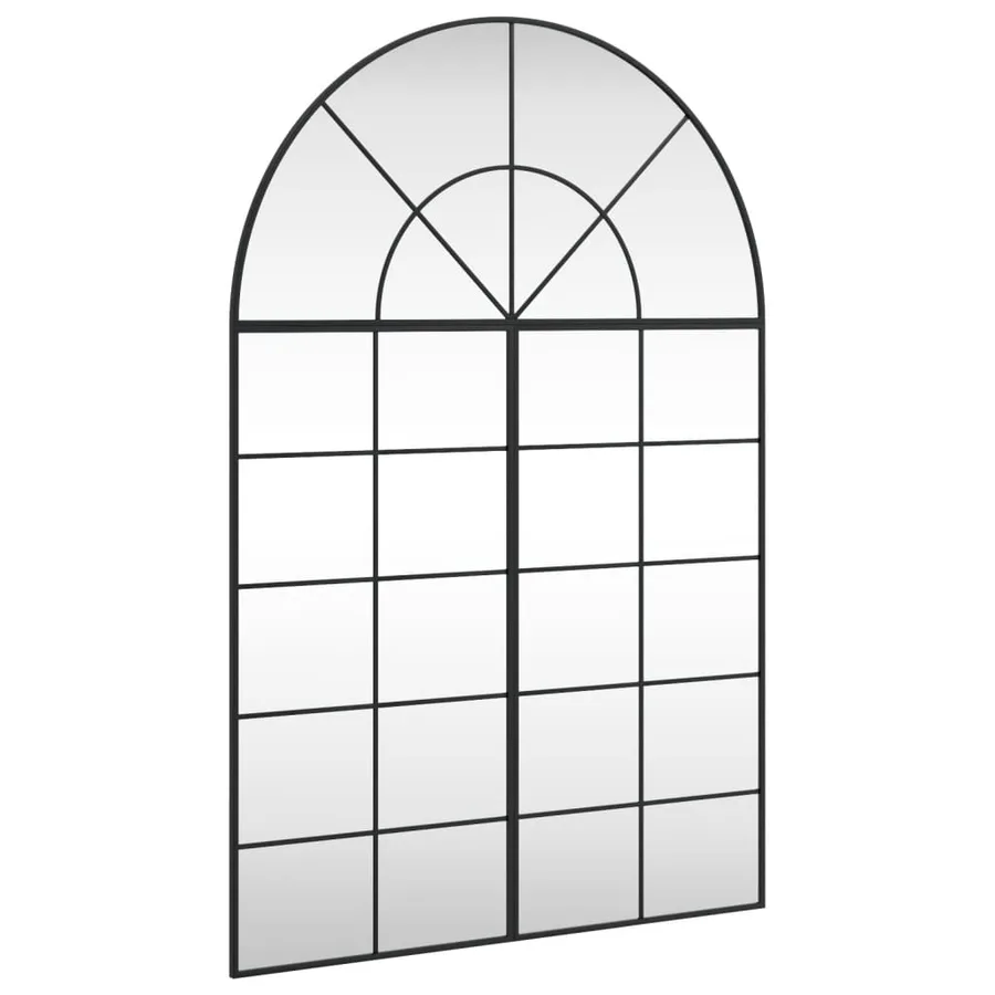 Miroir mural noir 100x150 cm arche fer - 2
