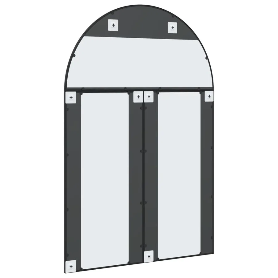 Miroir mural noir 100x150 cm arche fer - 5