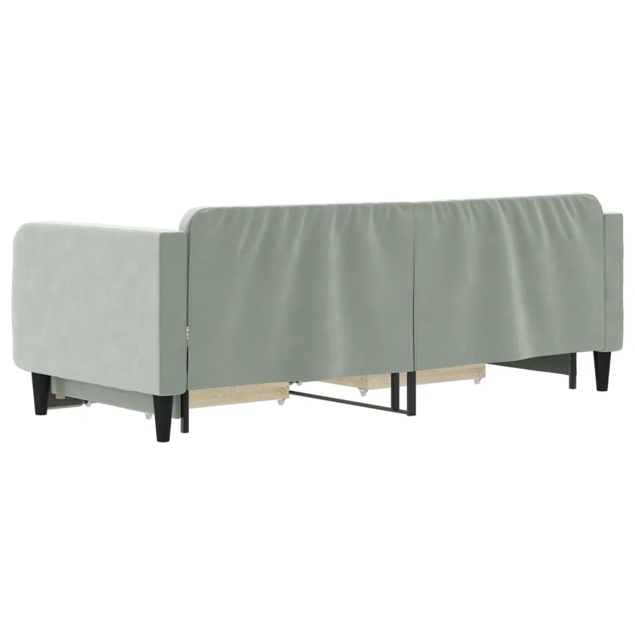 Lit de jour avec gigogne et tiroirs sans matelas 90x200 cm - 5