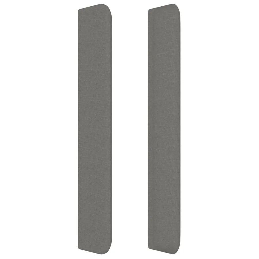 Tête de lit avec oreilles Gris foncé 93x16x118/128 cm Tissu - 4