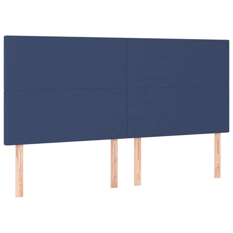 Cadre de lit sans matelas bleu 180x200 cm tissu - 9