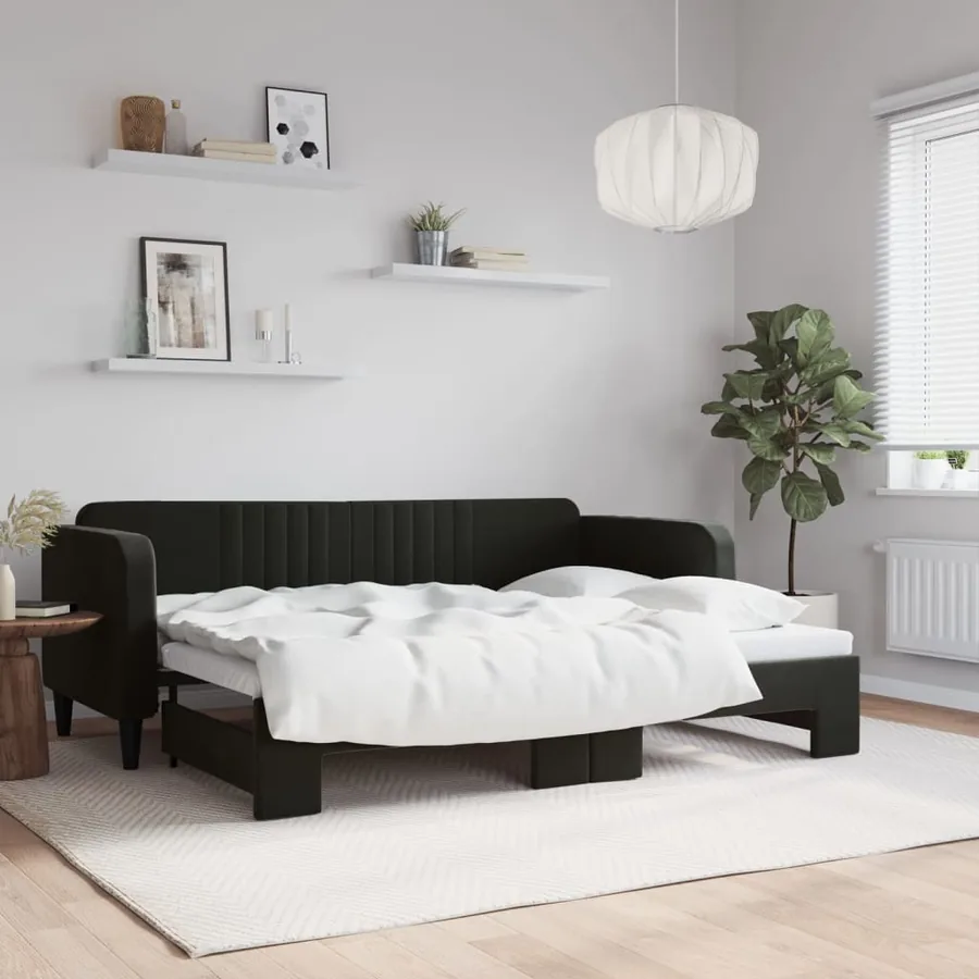 Lit de jour avec gigogne sans matelas 80x200 cm