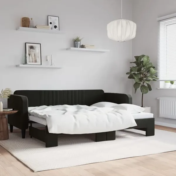 Lit de jour avec gigogne sans matelas 80x200 cm