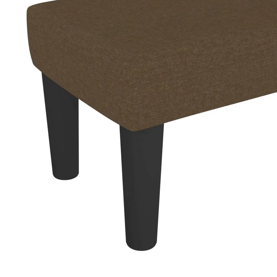 Banc Marron foncé 70x30x30 cm Tissu - 5