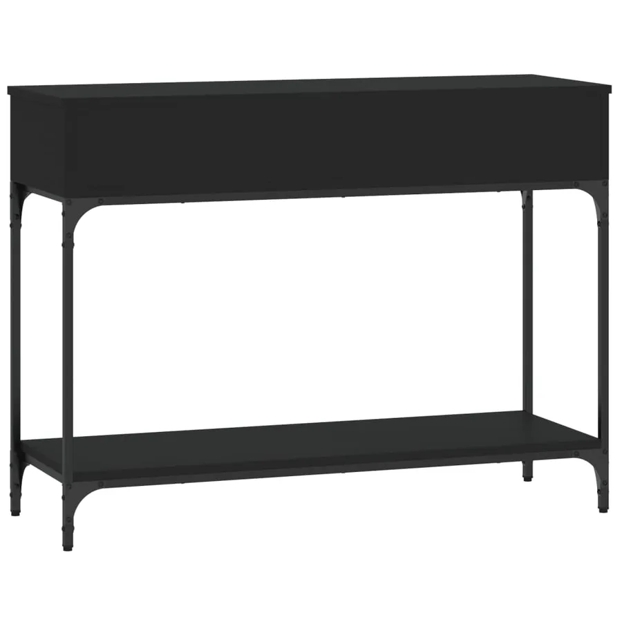 Table console noir 100x34,5x75 cm bois d'ingénierie - 5