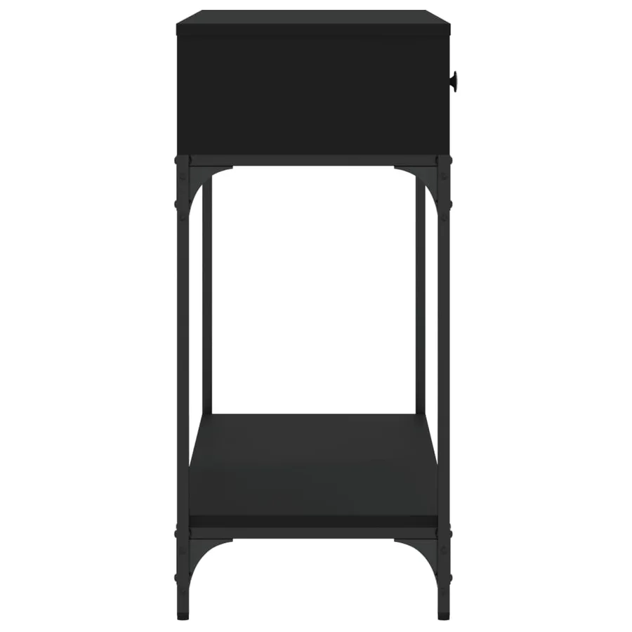 Table console noir 100x34,5x75 cm bois d'ingénierie - 6