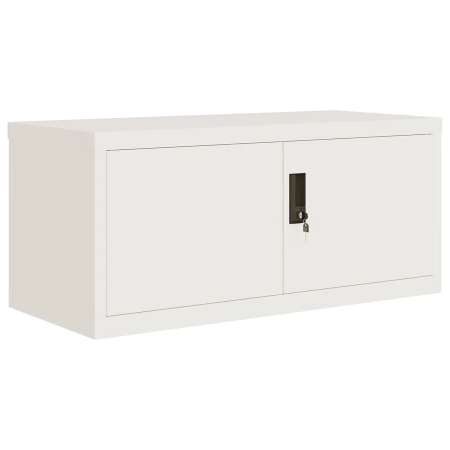 Classeur blanc 90x40x40 cm acier - 2