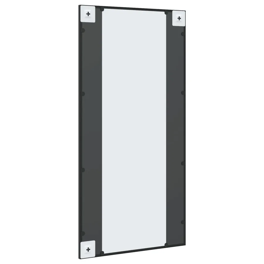 Miroir mural noir 50x100 cm rectangulaire fer - 5