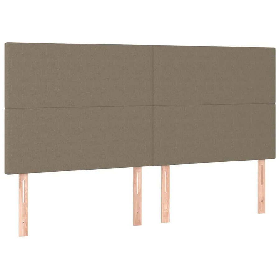 Tête de lit Taupe 160x5x118/128 cm Tissu - 2