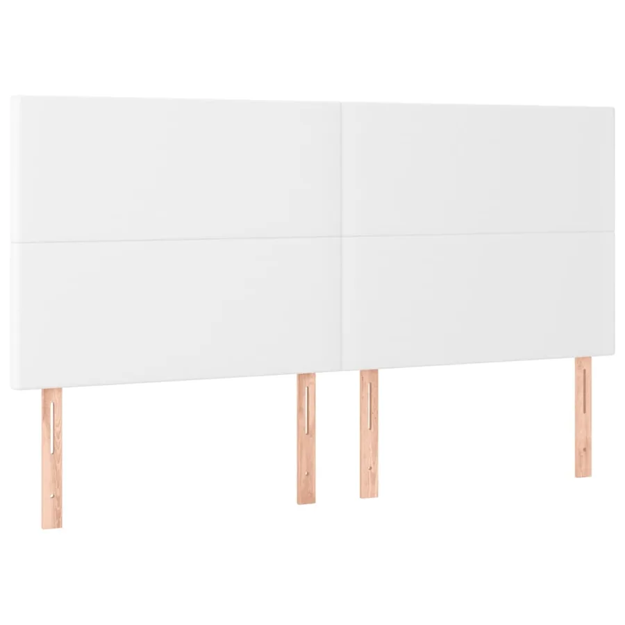 Sommier à lattes de lit avec matelas Blanc 160x200cm Similicuir - 6