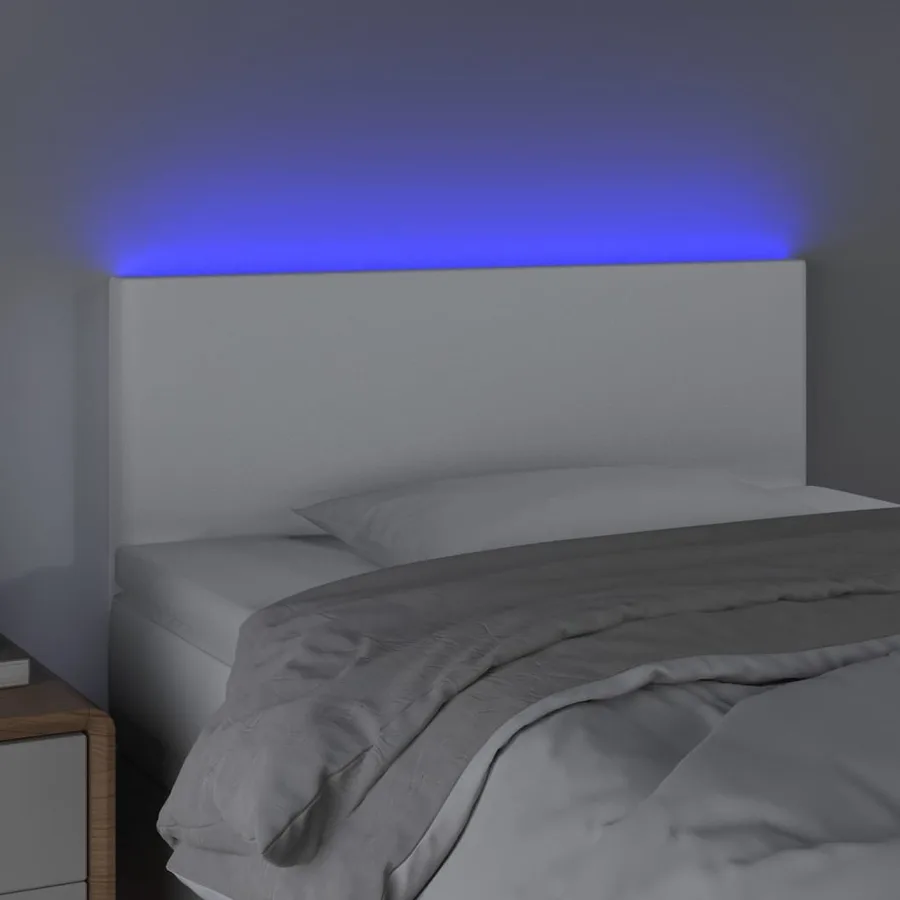 Tête de lit à LED Blanc 80x5x78/88 cm Similicuir - 3