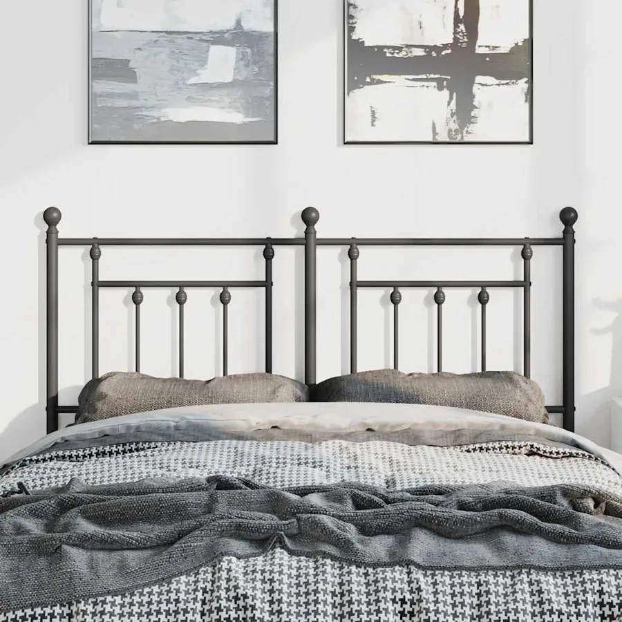 Tête de lit de remplacement métal noir 135 cm - 3