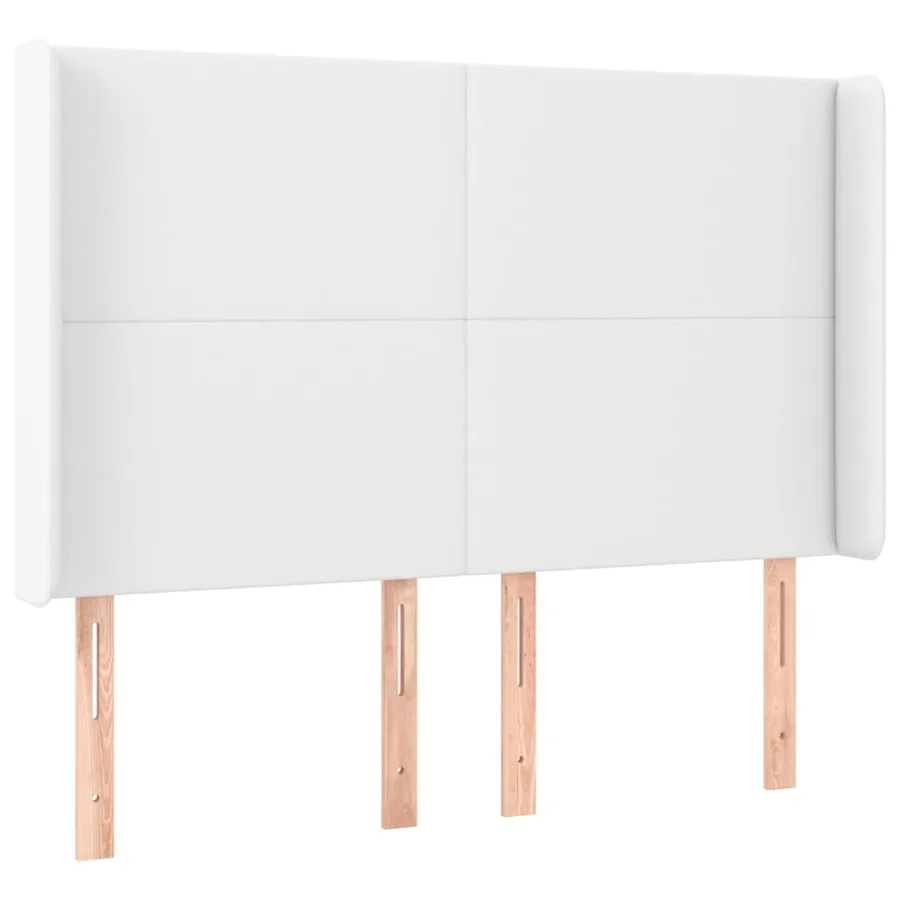 Sommier à lattes de lit matelas LED Blanc 140x190 cm Similicuir - 7