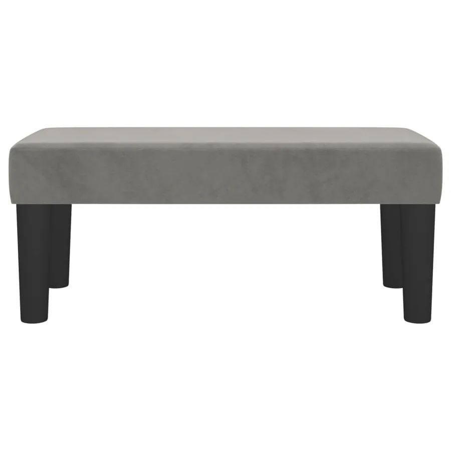 Banc Gris clair 70x30x30 cm Velours - 3