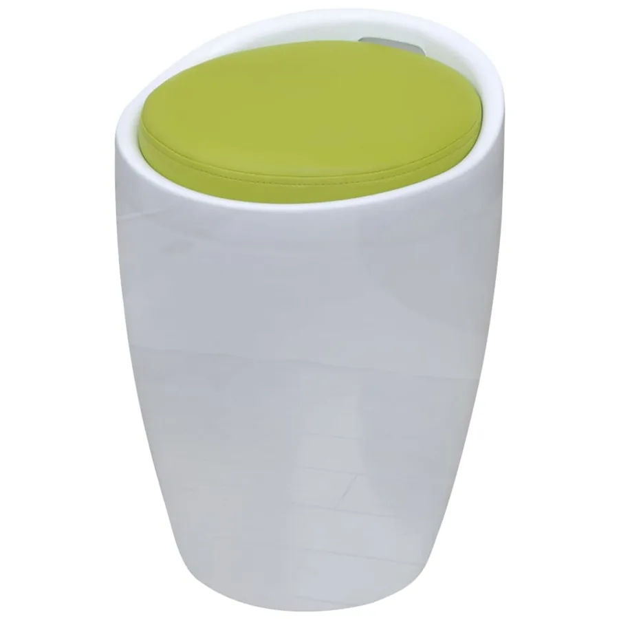 Tabouret Blanc et vert Similicuir