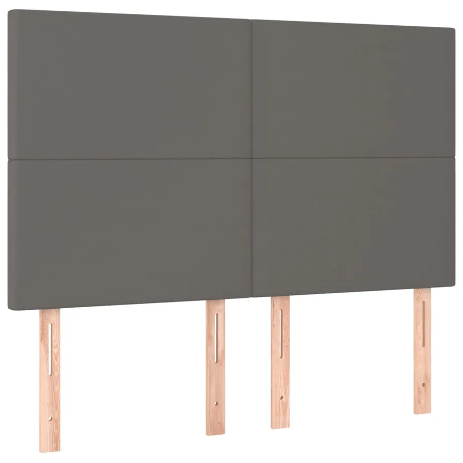 Tête de lit Gris 144x5x118/128 cm Similicuir - 2