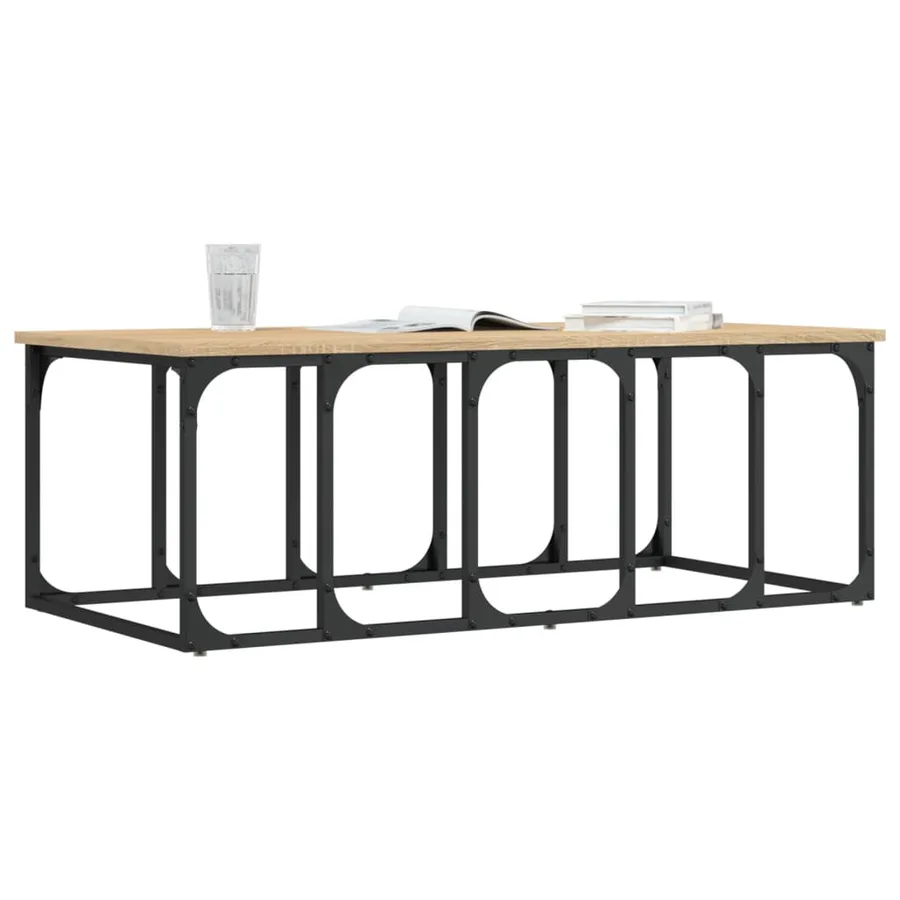 Table basse chêne sonoma 100x50x35,5 cm bois d'ingénierie - 3