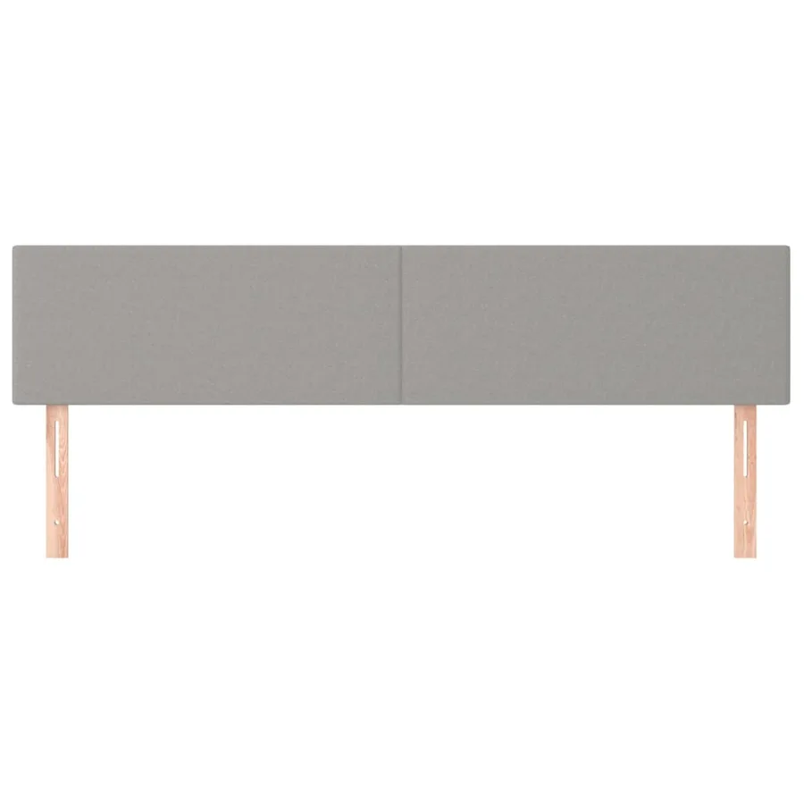 Têtes de lit Gris clair 160x5x78/88 cm Tissu - 3
