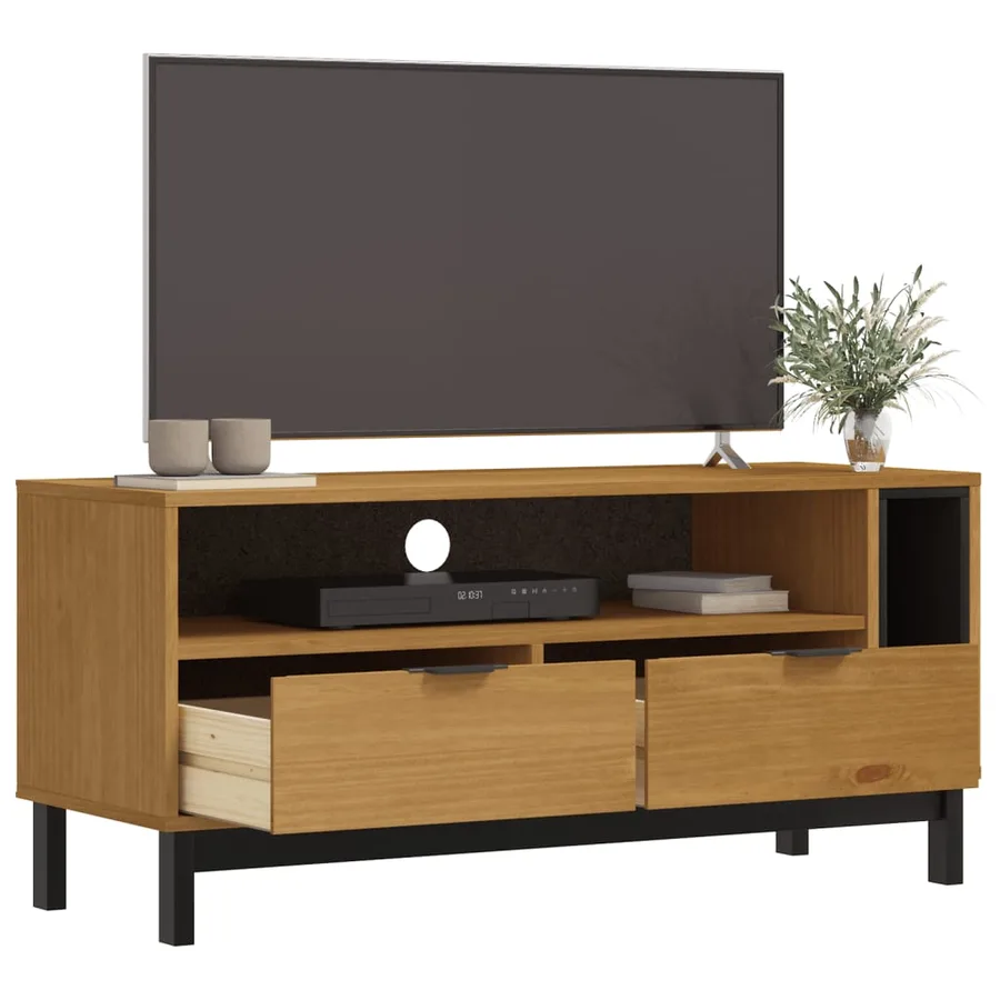 Meuble TV FLAM 110x40x50 cm bois massif de pin - 3