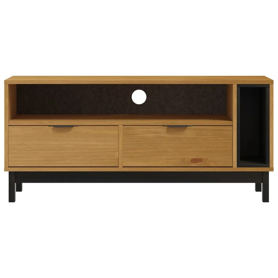Meuble TV FLAM 110x40x50 cm bois massif de pin - 5
