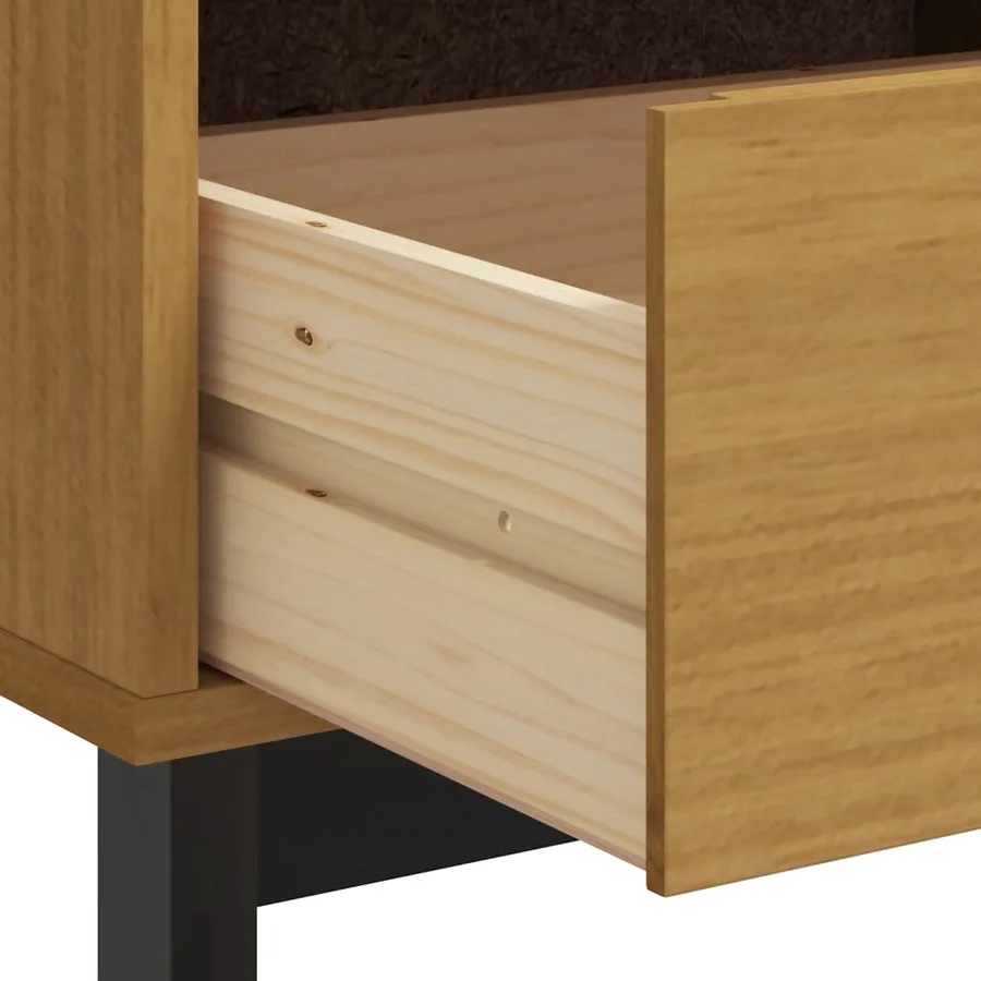 Meuble TV FLAM 110x40x50 cm bois massif de pin - 8