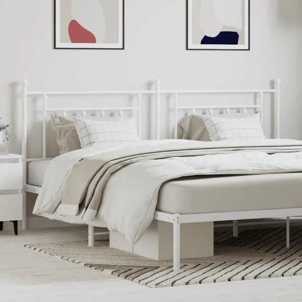 Tête de lit de remplacement métal blanc 200 cm