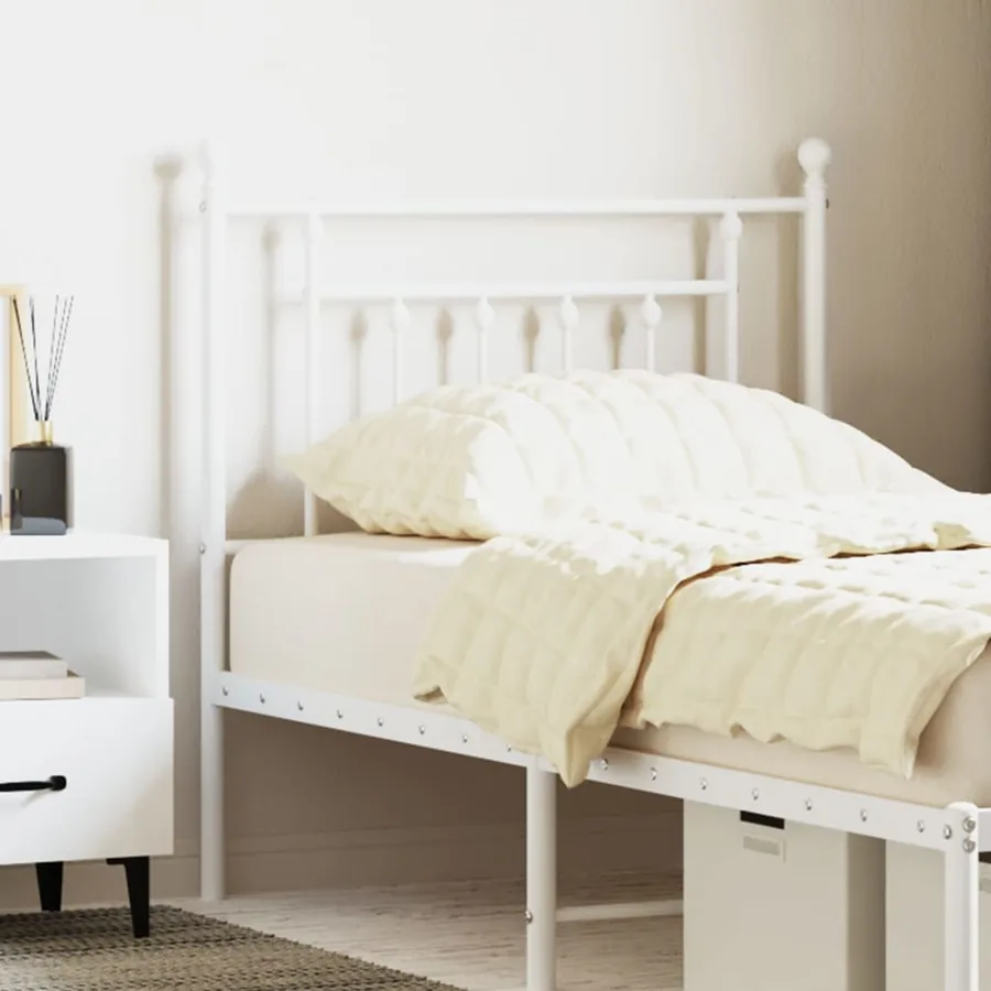 Tête de lit de remplacement métal blanc 80 cm