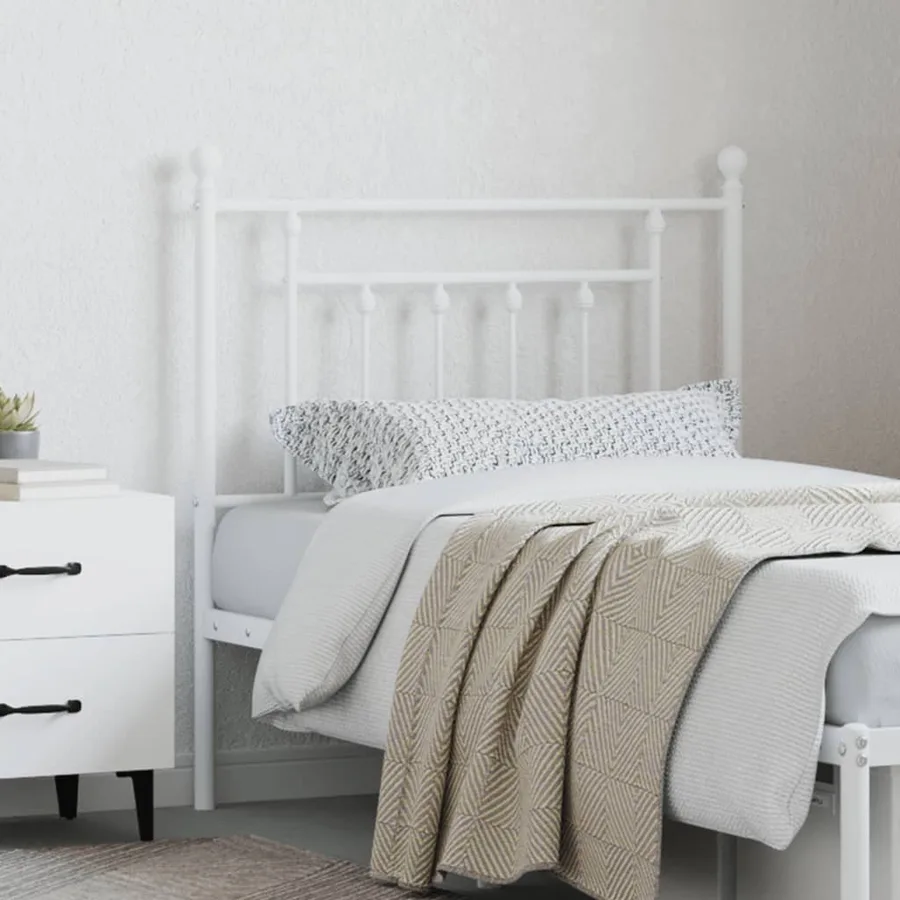 Tête de lit de remplacement métal blanc 80 cm - 3