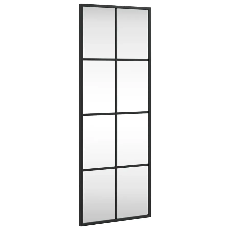 Miroir mural noir 30x80 cm rectangulaire fer - 2