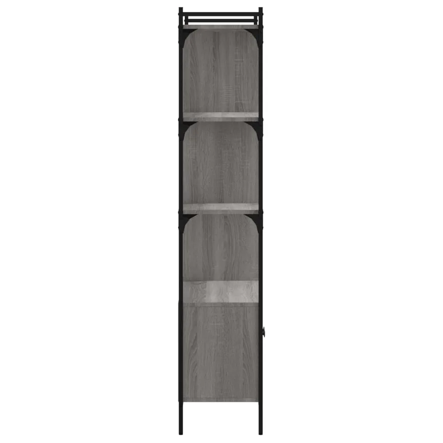 Bibliothèque avec portes sonoma gris 76,5x30x154,5 cm - 6